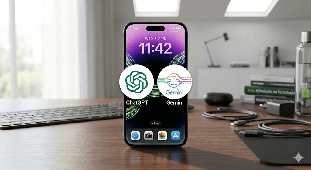 Interface de produtividade IA